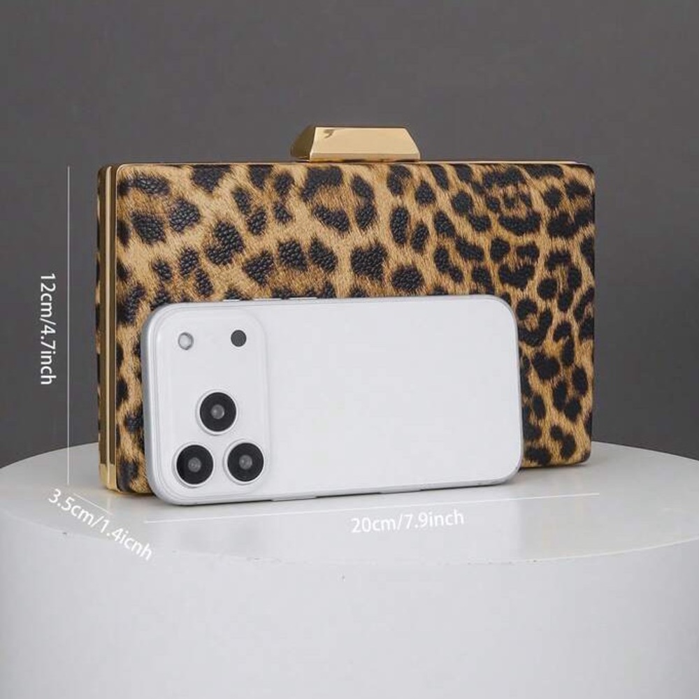 Leopard Print Clutch Bag - Picture 6 of 6